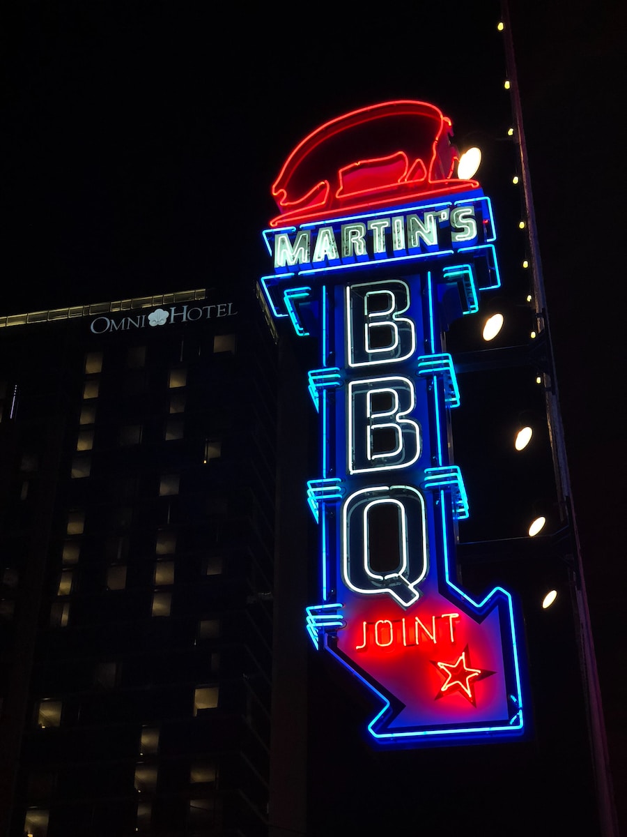 Nashville Martin's BBQ Joint neon sign